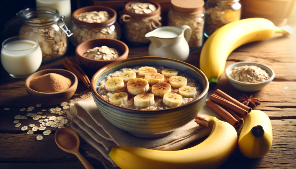 Avena Cocida con Plátano y Canela - 300 Calorias