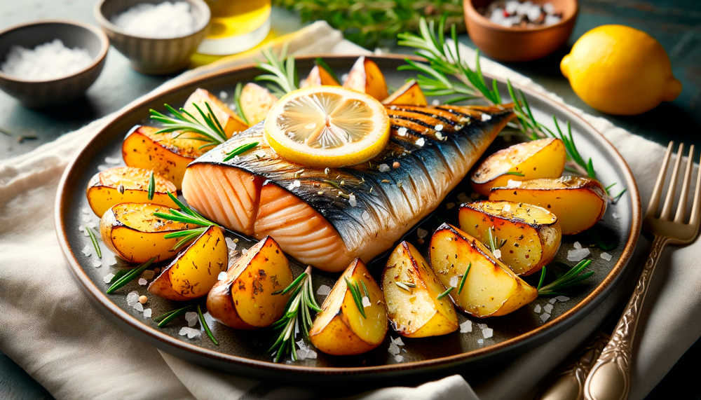 Filete de Bonito con Limón y Papas