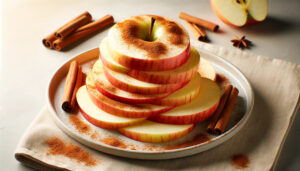 snack 100 calorias manzana con canela