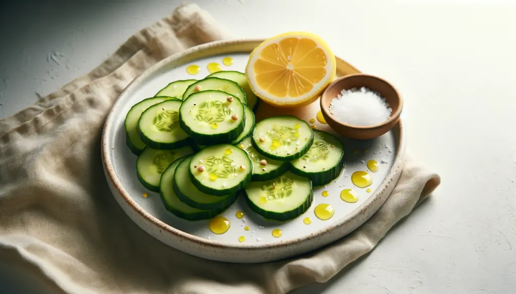 Rodajas de Pepino con Limón y Sal - 40 Calorías