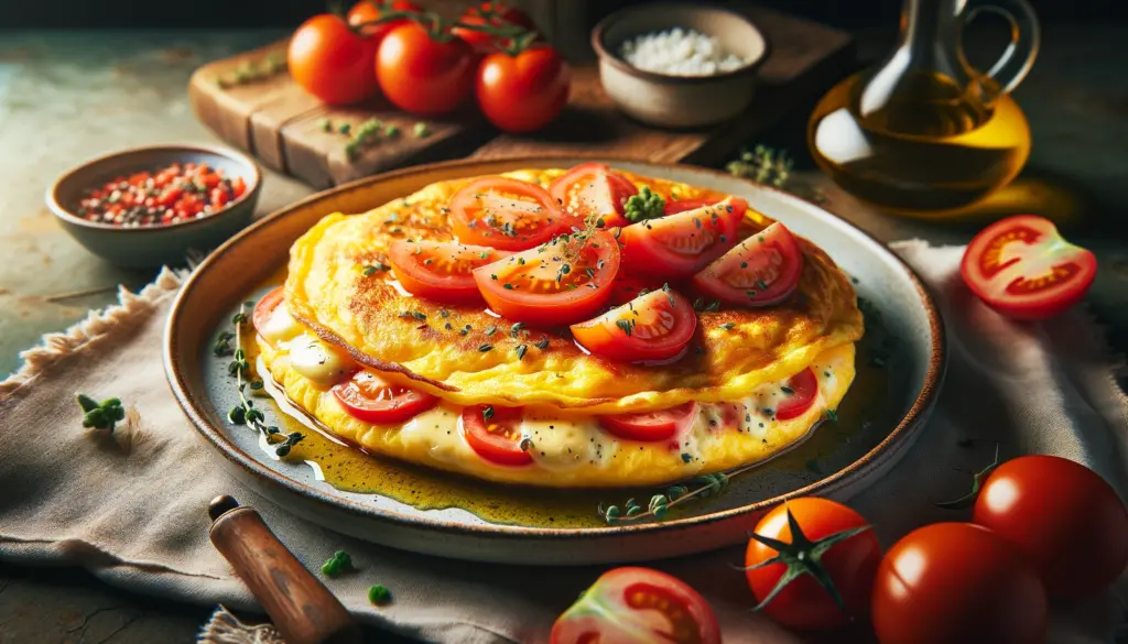 Tortilla Francesa con Tomate